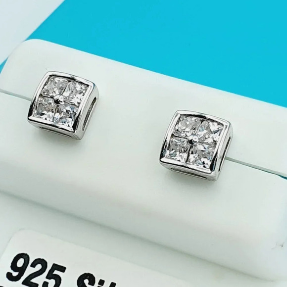 "925 Sterling Silver CZ Beautiful Earrings for Women, 1USPAR4198 - Picture 3 of 11